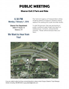Sharon Park&Ride Concerns Public Hearing